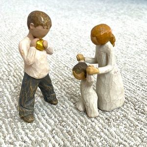 Two willow tree figurines